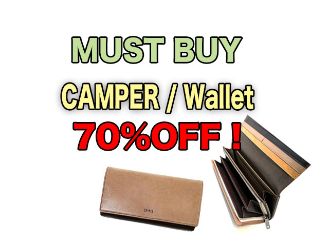 【CAMPER】メンズ&レディスONEサイズ◇激安“MUST BUY” 期間限定“◇手に持つおしゃれを考えたバイカラーロングウオレット☆彡がなんと定価から70%OFF7,237円☆彡