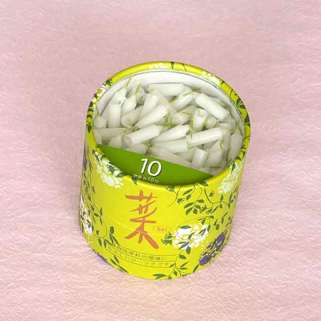 【カメヤマローソク 采10 円筒型 約300本】仏具 供養 手元供養 かわいい お仏壇 仏壇 小物 お彼岸