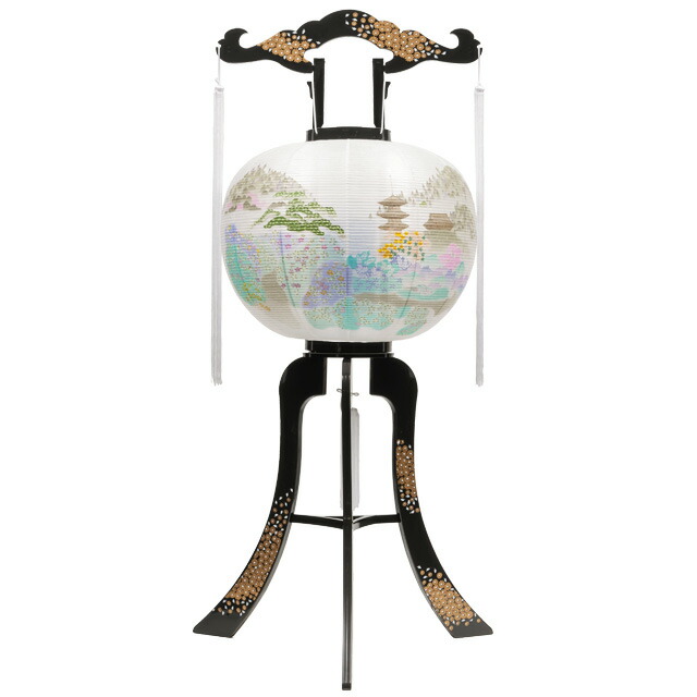 盆提灯【大内行灯・回転灯 淡路 樹脂製 ビニロン 単品 半対(1本)】