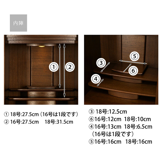 【クィーン(クーペ) ウォールナット 16～18号】