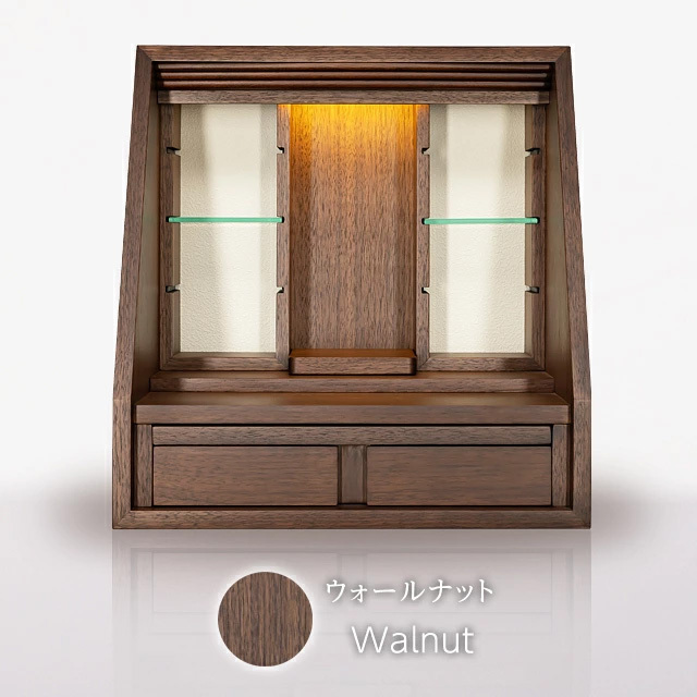 ミニ仏壇 小型 お仏壇【手元供養ステージ かなで タモ・ウォールナット