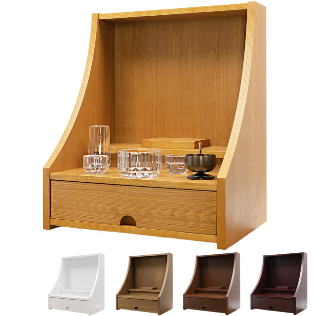 ミニ仏壇 小型 お仏壇【いのりのステージ 想 sou 15号】引き出し付き ライト ホワイト ウォールナット ダーク ワイン手元供養 モダン おしゃれ コンパクト リビング シンプル 人気 家具調