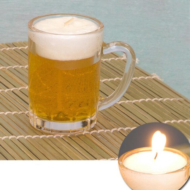 故人の好物シリーズ ミニジョッキ ビール】仏具 キャンドル カメヤマ