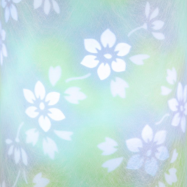 モダンな提灯 霊前灯 美春１号（桜）レインボーLED球 半対(1本)