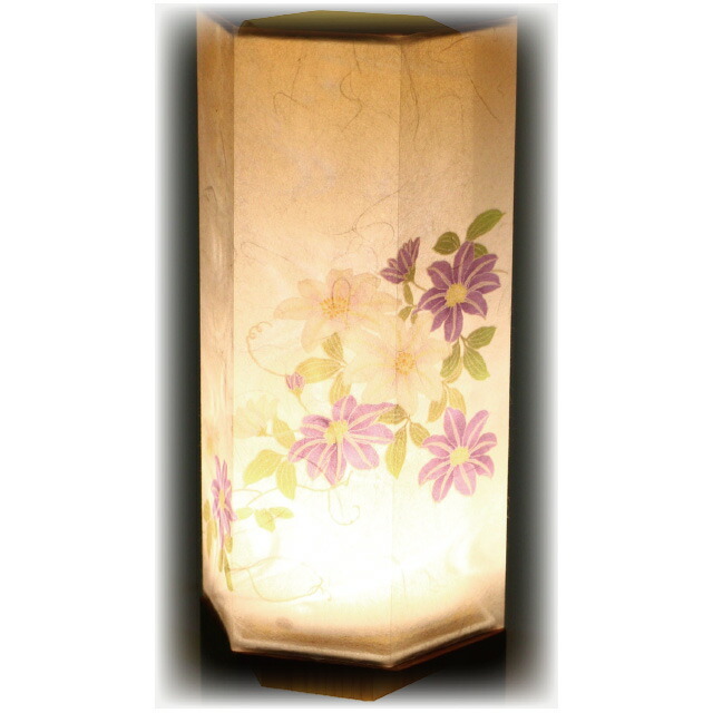盆提灯【ミニ行灯 5号花の樹 鉄仙 半対(1本)】
