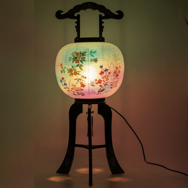 盆提灯【大内行灯・回転灯 ゆうか 樹脂製 ビニロン 単品 半対(1本  