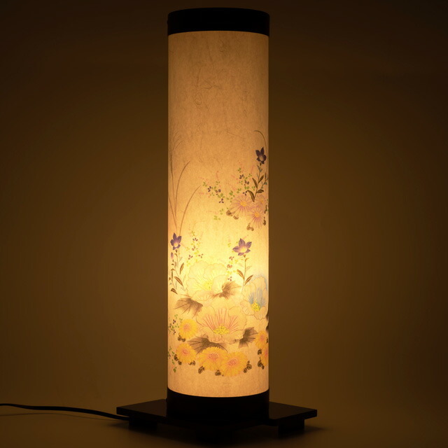盆提灯【モダン廻転提灯 明月燈１0号 芙蓉 単品 半対(1本)】