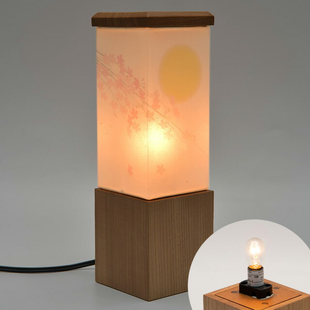 置き提灯 単品 半対 1本【モダンあかり萌シリーズ 桜 オーロラ灯付