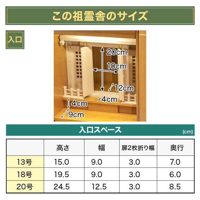 祖霊舎【明月(めいげつ) 13号・18号・20号 】 保障付き 家具調 神道 祖
