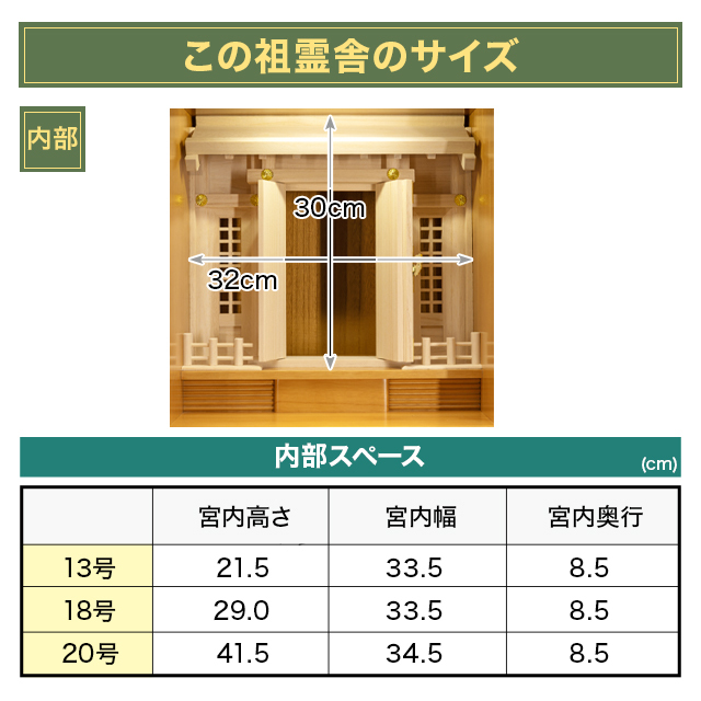 祖霊舎【明月(めいげつ) 13号・18号・20号 】 保障付き 家具調
