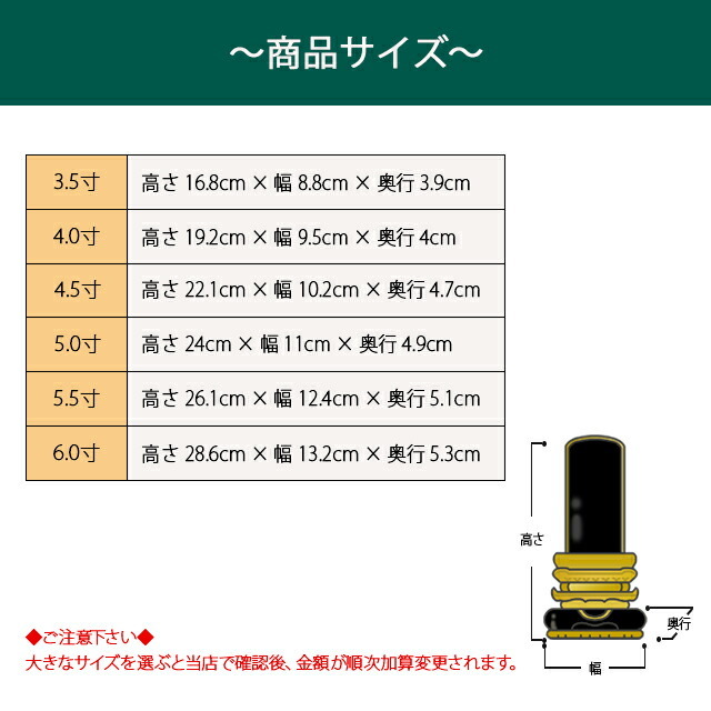 【位牌 仏具 会津唐木位牌 角丸 紫檀 3.5寸～6.0寸】