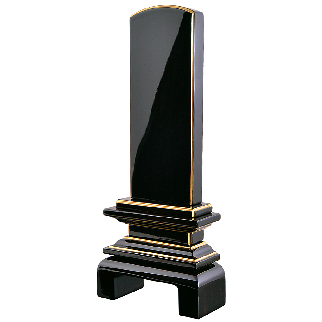 【 会津 唐木漆位牌 京の梅 漆仕上げ 黒檀 本金粉仕上げ 3.5寸～5.5寸】