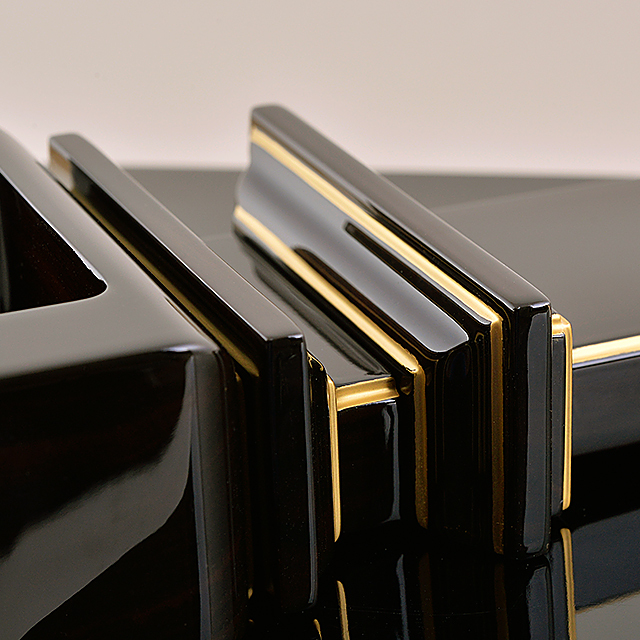 【 会津 唐木漆位牌 京の梅 漆仕上げ 黒檀 本金粉仕上げ 3.5寸～5.5寸】