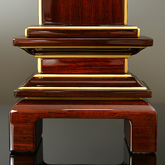 【会津 唐木漆位牌 京の梅 漆仕上げ 紫檀 本金粉仕上げ 3.5寸～5.5寸】