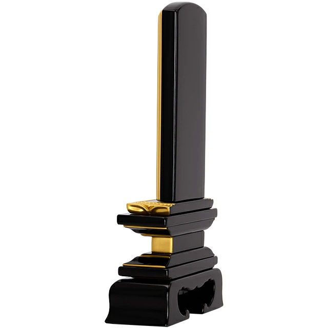 会津塗位牌 蓮華付春日 上塗