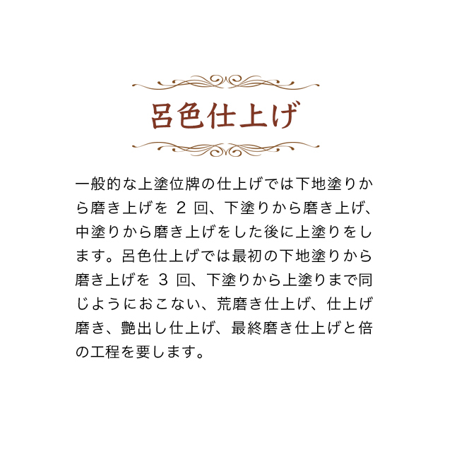 会津 塗位牌 漆位牌 極上千倉吹蓮華