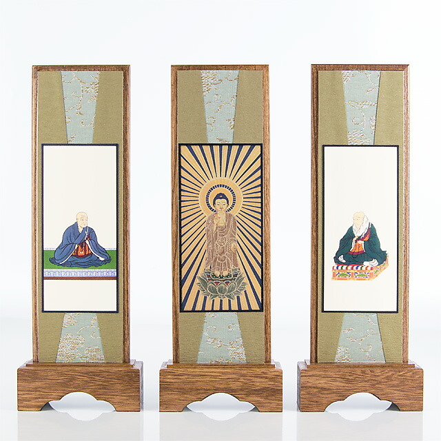 掛軸【スタンド掛軸 うすずみ 三幅セット 小・中・大】 各宗派をご用意