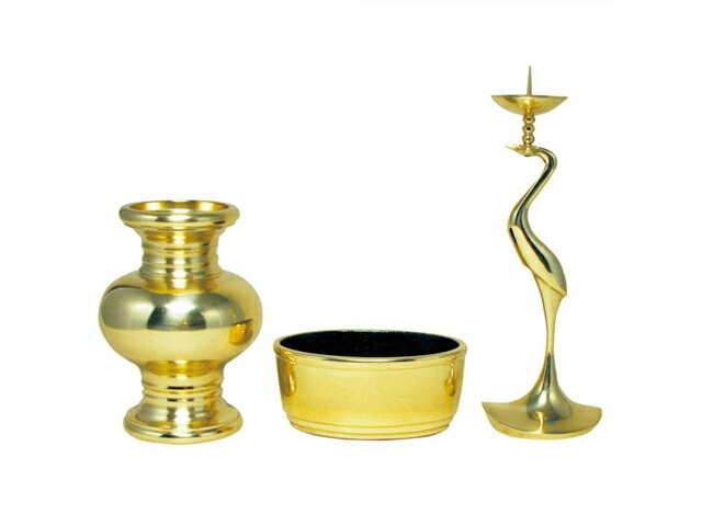 仏具セット【真宗用具足 新利休型 たまみだ 磨きフッ素加工 3点セット