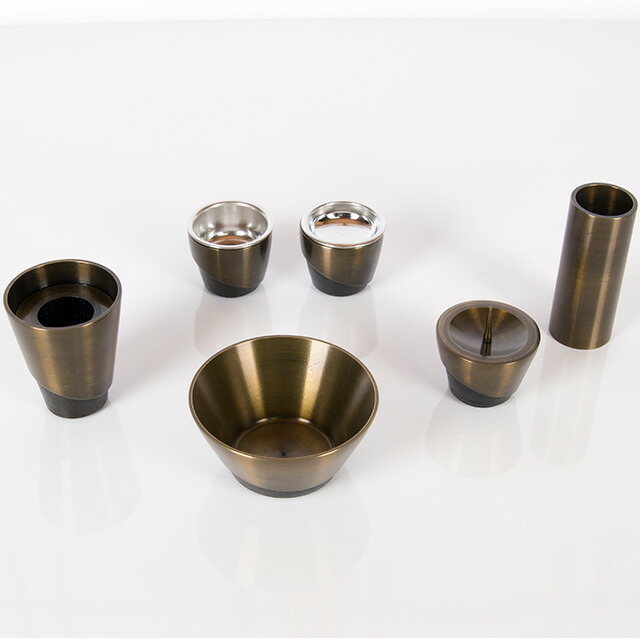 仏具セット【ひとえ オリーブ 6点セット 2.5寸～3寸