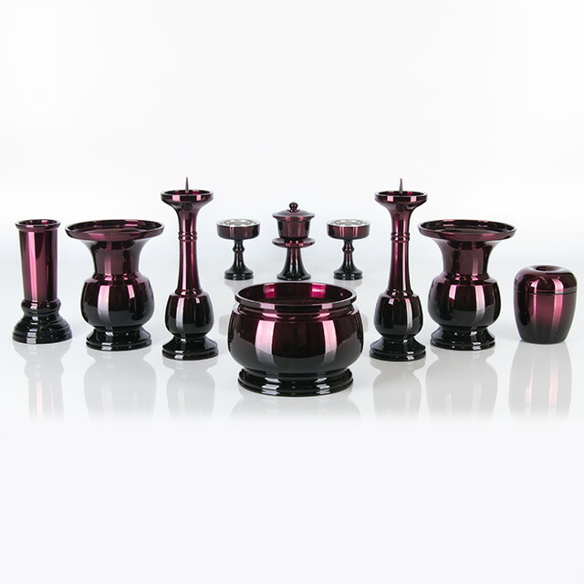 仏具セット【瑞鳳型 ワインボカシ 10点セット 2.5寸～4寸