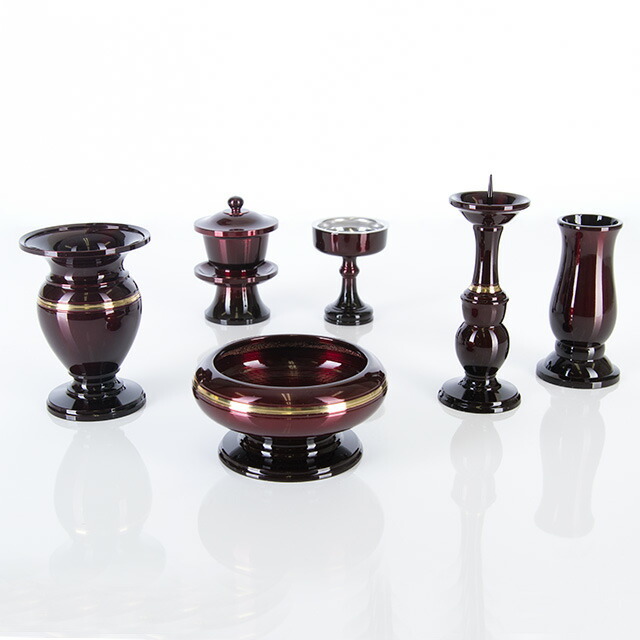 仏具セット【祥雲型 ワイン 6点セット 3寸