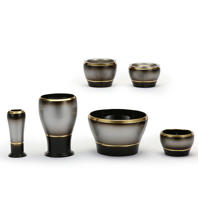 仏具セット【 いのり 白夜 6点セット 3寸