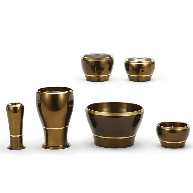 仏具セット【いのり コハク 6点セット 3寸