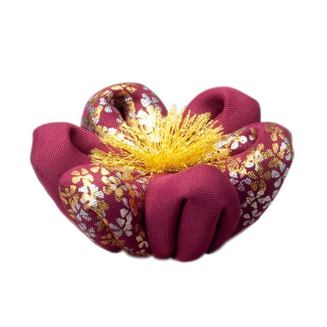 【リン布団 花フトン 金銀桜 エンジ】