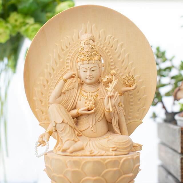 仏像 RIYAK 如意輪観音 PREMIER】お仏壇 仏壇 小物 木彫り 彫刻 木材