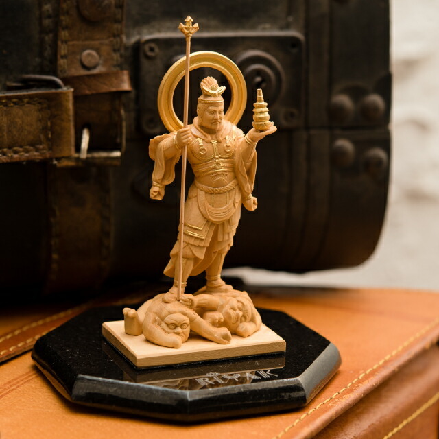 仏像 RIYAK 毘沙門天 BASIC】お仏壇 仏壇 小物 木彫り 彫刻 木材