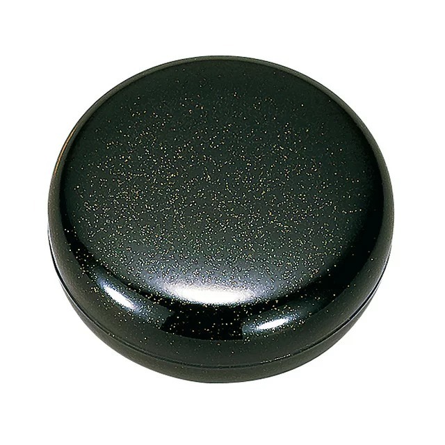 【日本製 PC 香合 黒金梨地 ネジ式 2.5寸～2.8寸】