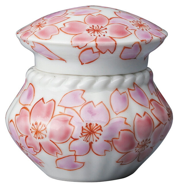 骨壷 ミニ骨壺【九谷焼 上絵付け lien リアン 桜】