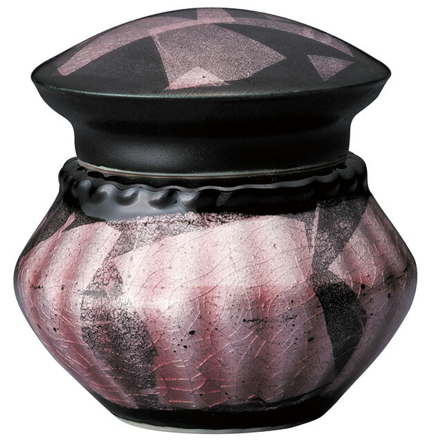 骨壷 ミニ骨壺【九谷焼 上絵付け lien リアン 天目銀彩ピンク】