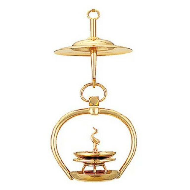 仏具【吊り輪灯 装飾仏具 本山輪灯 長鍵 金メッキ (1対)3.5寸～6寸】3.5寸・4.0寸・4.5寸・5.0寸・5.5寸・6.0寸吊り輪灯 装飾仏具 お仏壇 仏壇 小物 おすすめ 人気