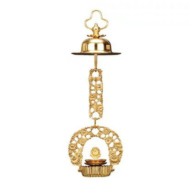仏具【吊り輪灯 装飾仏具 藤菊輪灯 相吊 磨 (1対) 3～6寸】 3.0寸 3.5寸 4.0寸 4.5寸 5.0寸 5.5寸 6.0寸 吊り輪灯 装飾仏具 お仏壇 仏壇 小物 おすすめ 人気