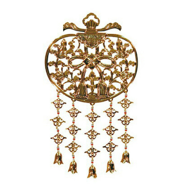 仏具【真鍮 本金メッキ 華鬘 裏板付 2寸 2.5寸】2.0寸・2.5寸 お仏壇 仏壇 小物 おしゃれ 仏具 仏具用品 可愛い かわいい 人気 おすすめ 上品