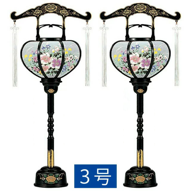盆提灯お盆 提灯 日本製 おしゃれ 盆提灯 ミニ 大型【 霊前灯 張廻転 3
