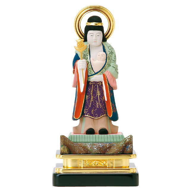 【仏像 彩色 子安鬼子母神 3寸～5寸】