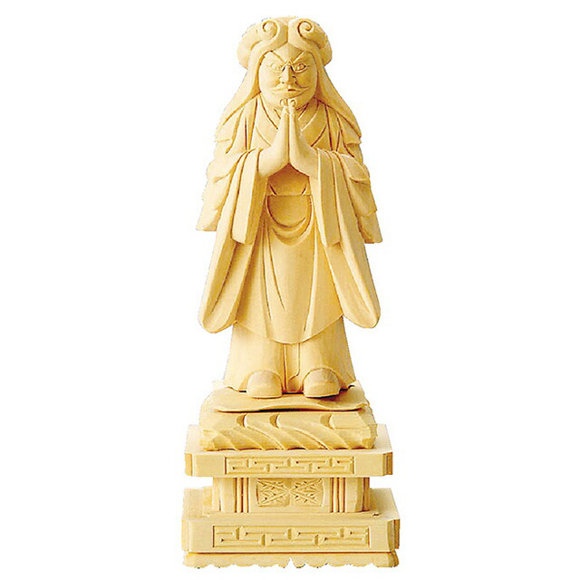 【仏像 総白木 中山鬼子母神 3.5寸～5寸】