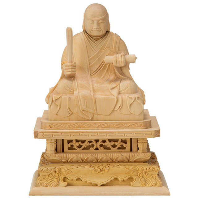 仏像【柘植 日蓮 玉眼入 極上彫 1.8～3寸】日蓮宗 お仏壇 仏壇 小物 御
