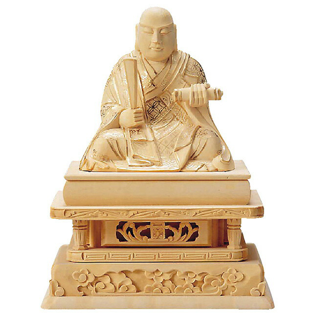【仏像 総柘植 日蓮 金泥書 1.8寸～3寸】