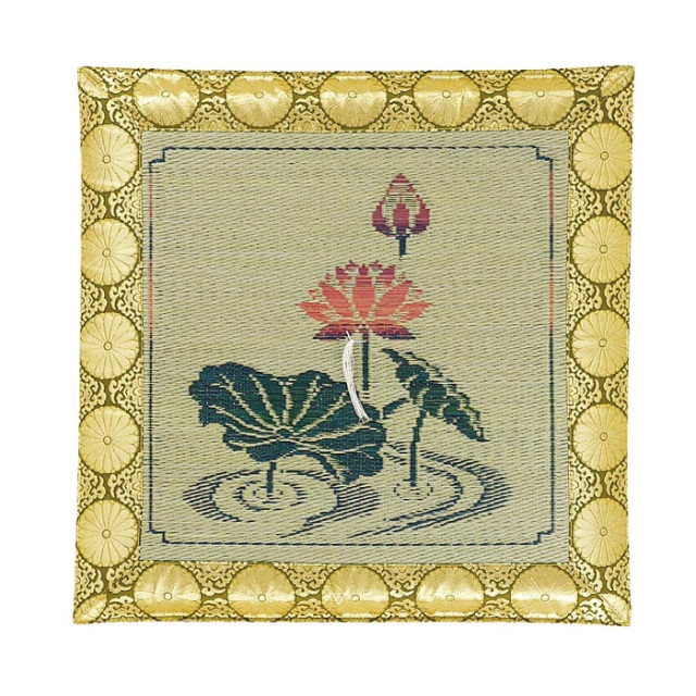 仏具【藺草座布団 蓮 リバーシブル・両面藺草】