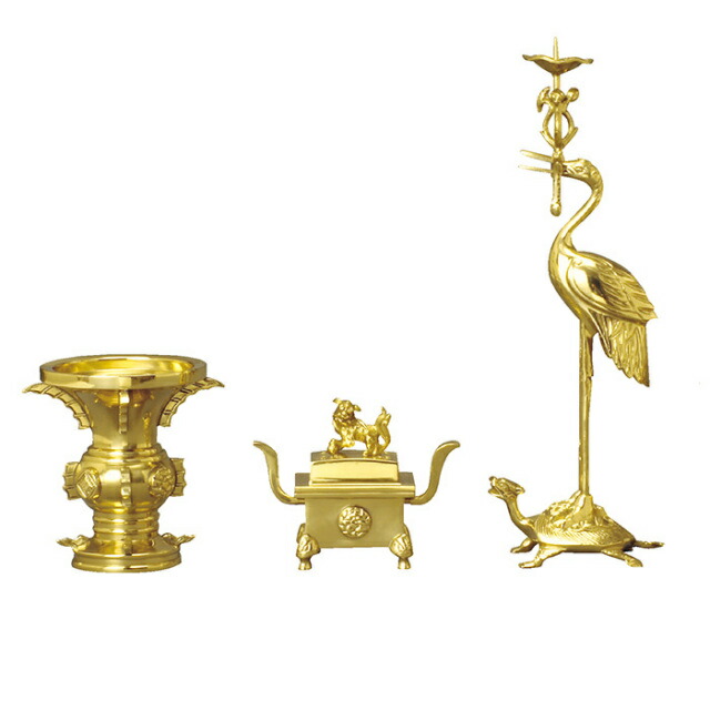 仏具セット【新型 丸無地 磨 3点セット 2.5寸～4.5寸