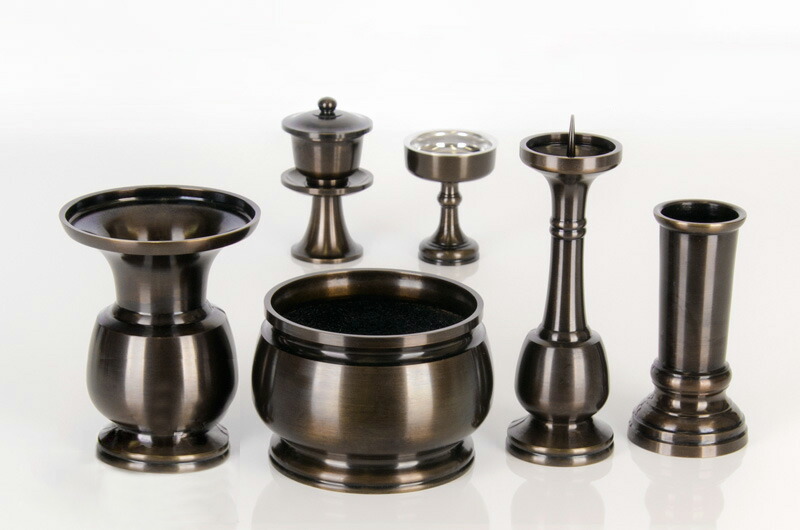 仏具セット【瑞鳳型 国光色 6点セット 2.5寸～4.5寸