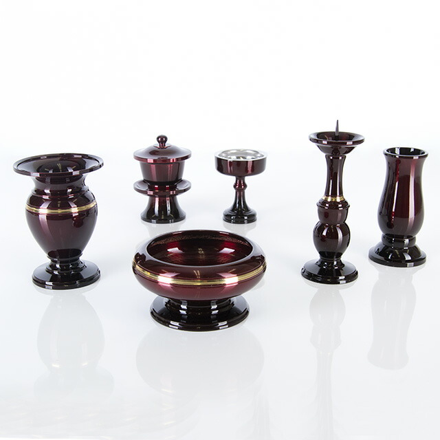 仏具セット【祥雲型 ワイン 6点セット 3寸