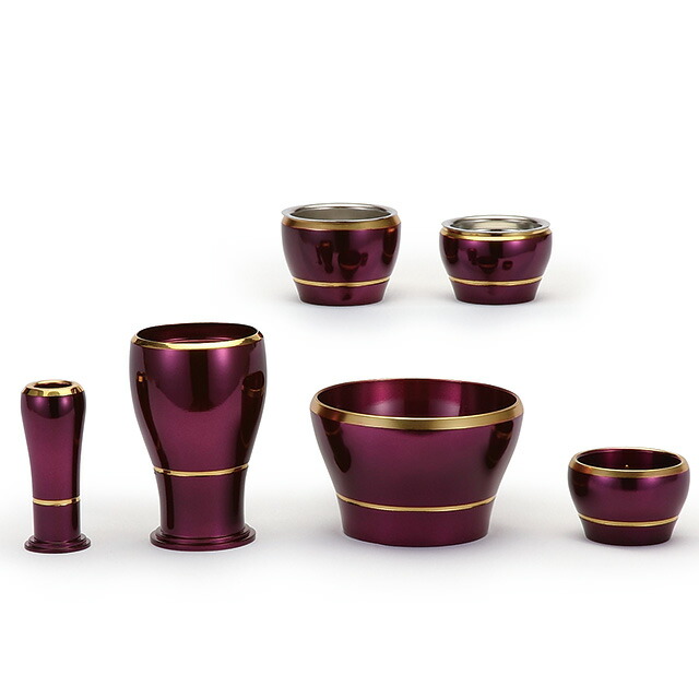 仏具セット【いのり ワイン 6点セット 3寸