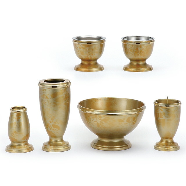 仏具セット【真鍮製 ゆめごこち しおう 6点セット