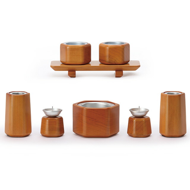 仏具セット【木製仏具 ソレイユ ナチュラル色 8点セット