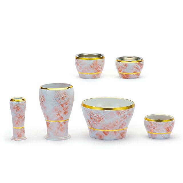 仏具セット【いのり 雪あかり 6点セット 3.0寸】お仏壇 仏壇 小物 おしゃれ ミニ