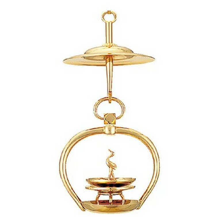 仏具【吊り輪灯 装飾仏具 本山輪灯 長鍵 金メッキ (1対)3.5寸～6寸】3.5寸・4.0寸・4.5寸・5.0寸・5.5寸・6.0寸吊り輪灯 装飾仏具 お仏壇 仏壇 小物 おすすめ 人気